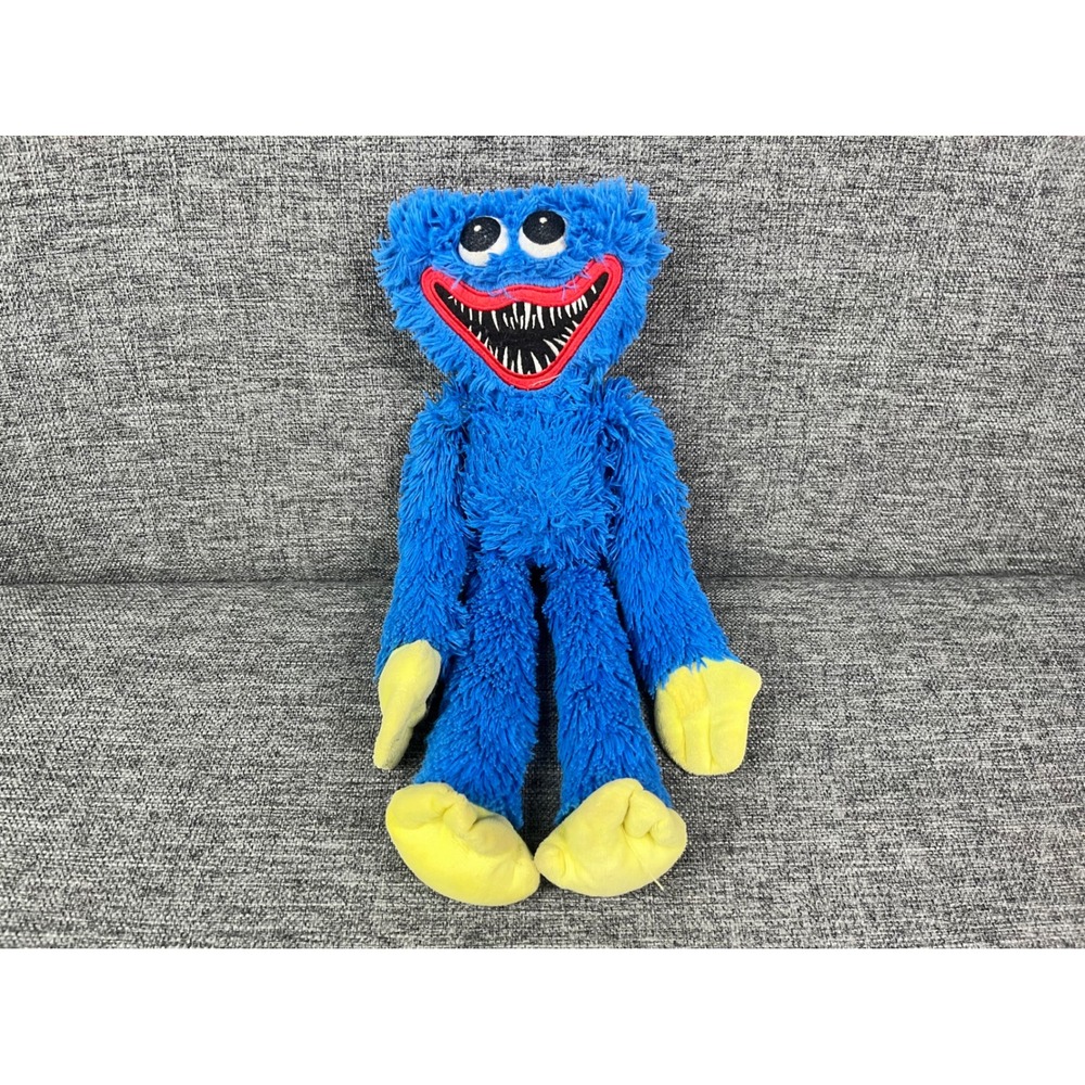 Poppy Playtime Huggy Wuggy Blue Shaggy Plush Horror Game Toy 15inch